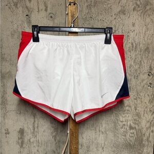 Nike Dri-Fit Women's Running Shorts White Red Navy Activewear Elastic Waist